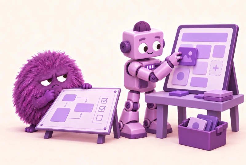 Ronnie reviews the plan while Teddy builds an app dashboard.
